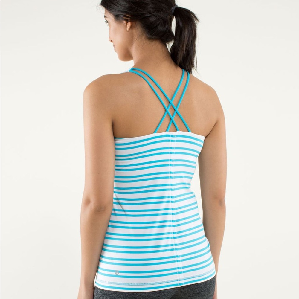 LULULEMON FREE TO BE TANK twin stripe cross back